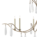 Люстра с прозрачными каплевидными подвесками Elegant Thin Chandelier варинант исполнения - 1 | Loft Concept в Кирове