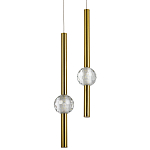Подвесной светильник с 2-мя плафонами Celestin Spheres Brass Hanging Lamp варинант исполнения - 1 | Loft Concept в Кирове