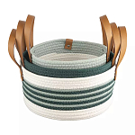 Корзина для хранения с ручками Interlacement Green  варинант исполнения - 3 | Loft Concept в Кирове