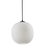 Подвесной светильник со стеклянным рельефным плафоном белый Perforated Glass 25 варинант исполнения - 1 | Loft Concept в Кирове