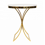 Кофейный столик на подстолье золотого цвета Noelle варинант исполнения - 2 | Loft Concept в Кирове