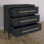 Комод Primo с 3 выдвижными ящиками Черный дуб варинант исполнения - 5 | Loft Concept в Кирове