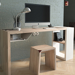 Письменный стол прямоугольный с полочкой под столешницей EcoComb варинант исполнения - 2 | Loft Concept в Кирове