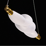 Люстра горизонтальная с волнистым белым плафоном Golden Swirl варинант исполнения - 8 | Loft Concept в Кирове