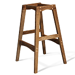 Барный стул со спинкой на 4-х деревянных ножках Коричневый Велюр Vendramin Chair  варинант исполнения - 6 | Loft Concept в Кирове