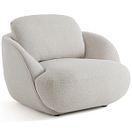 Полукруглое кресло из обивки меланж Halle Melange Armchair варинант исполнения - 1 | Loft Concept в Кирове