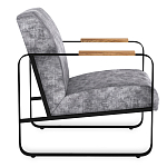 Кресло серый велюр с жесткими подлокотниками на полозьях Ashton варинант исполнения - 2 | Loft Concept в Кирове