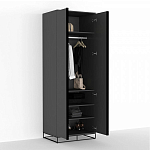 Двухдверный шкаф цвета графит Strict Lines варинант исполнения - 3 | Loft Concept в Кирове