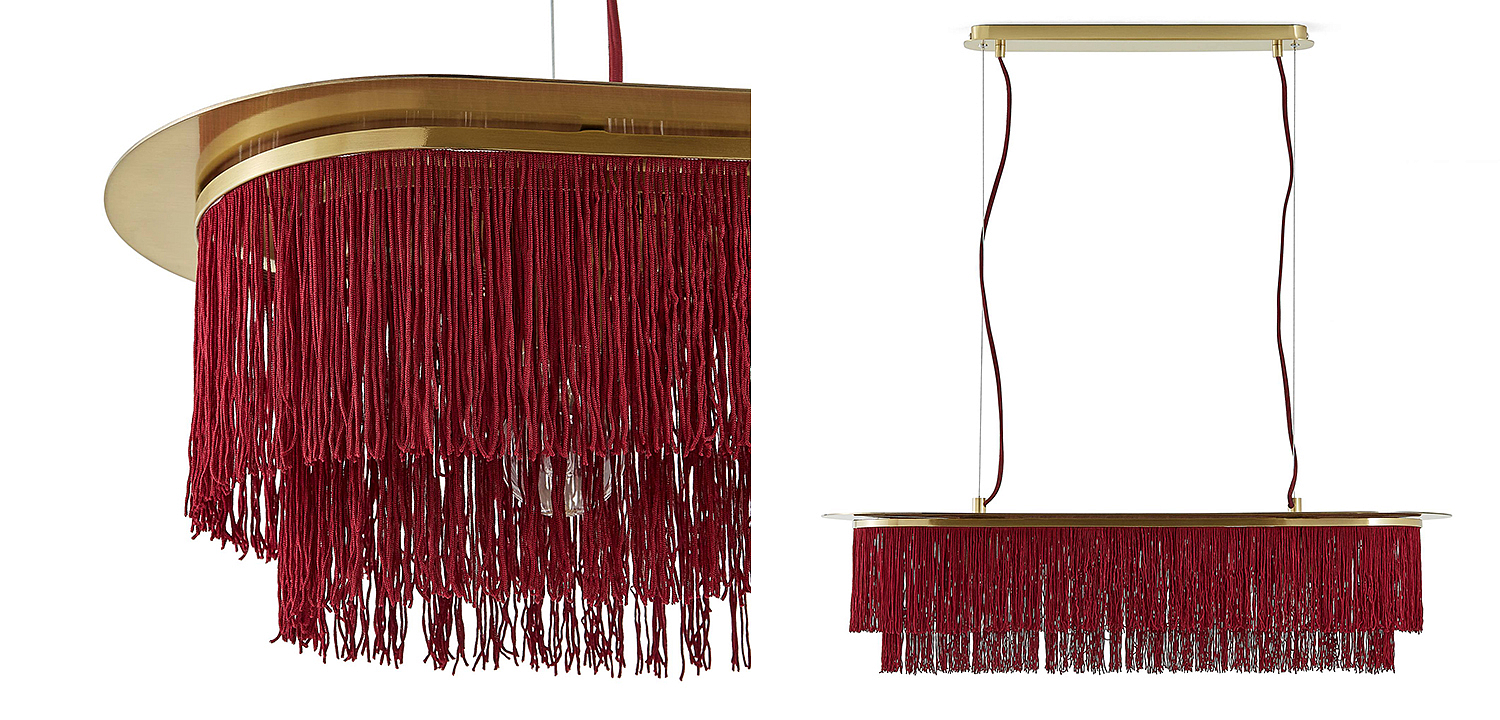Люстра Houtique Linear Chandelier Burgundy Люстра Houtique Linear Chandelier Burgundy - Loft-Concept в Кирове