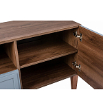 ТВ-тумба серая из массива бука с 2-мя дверками и ящиком Wenge Light варинант исполнения - 5 | Loft Concept в Кирове