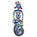 Кукла из одежды и павлопосадских платков Rusalka Blue Jeans варинант исполнения - 1 | Loft Concept в Кирове