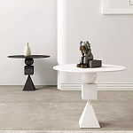 Дизайнерский журнальный стол белый в форме геометрических фигур Cydogic варинант исполнения - 3 | Loft Concept в Кирове