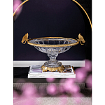 Чаша из прозрачного стекла с бронзовым ободком и фигурками бабочек Eden Garden варинант исполнения - 2 | Loft Concept в Кирове