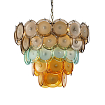 Люстра конусовидная с каскадом из разноцветных круглых подвесов Key Lustar варинант исполнения - 2 | Loft Concept в Кирове