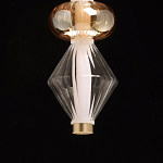 Подвесной светильник с вертикальной композицией из прозрачных и янтарных стеклянных шаров и ромбов Gabriel Scott Luna варинант исполнения - 18 | Loft Concept в Кирове