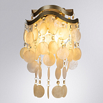 Бра с белыми перламутровыми подвесками и золотистыми волнистыми элементами SHELL варинант исполнения - 1 | Loft Concept в Кирове