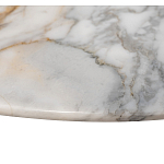 Столик журнальный с круглой мраморной столешницей на трех опорах Marble Stone Drawing варинант исполнения - 4 | Loft Concept в Кирове