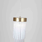 Подвесной светильник с прозрачными стеклянными подвесками и металлическим основанием Nembus варинант исполнения - 2 | Loft Concept в Кирове