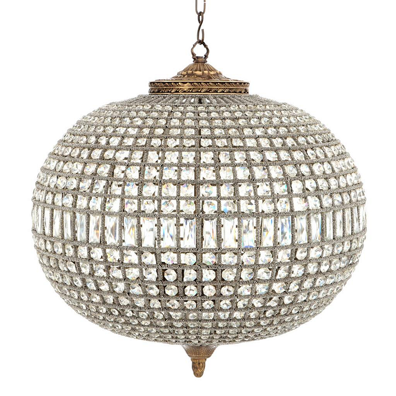 Люстра Chandelier Kasbah Oval L Brass Прозрачное Стекло Латунь Античная полированная Люстра Chandelier Kasbah Oval L Brass Прозрачное Стекло Латунь Античная полированная в Кирове | Loft Concept