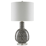 Настольная лампа с корпусом в форме амфоры и тканевым абажуром Warmth of Light варинант исполнения - 3 | Loft Concept в Кирове