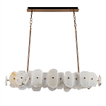 Подвесной светильник с фигурными элементами из белого алебастра Cryptocrystalline Stone варинант исполнения - 3 | Loft Concept в Кирове