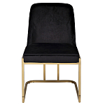 Стул обеденный велюровый черный с золотым каркасом Nobility варинант исполнения - 1 | Loft Concept в Кирове