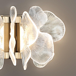 Бра с крупными прозрачными лепестками с рельефной поверхностью Ethereal Bloom варинант исполнения - 5 | Loft Concept в Кирове