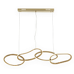 Люстра подвесная с 4-мя асимметричными кольцами золотого цвета Ring Horizontal варинант исполнения - 1 | Loft Concept в Кирове