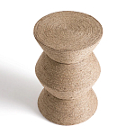 Приставной стол с отделкой из джута Juti D30 см варинант исполнения - 3 | Loft Concept в Кирове