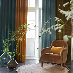 Кресло велюровое горчичного цвета Diaspro Mustard Armchair варинант исполнения - 6 | Loft Concept в Кирове