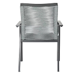 Стул темно-серый с высокой плетеной спинкой и сиденьем Braided Strength варинант исполнения - 4 | Loft Concept в Кирове