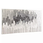 Панно декоративное с ручной росписью Gray Strokes варинант исполнения - 3 | Loft Concept в Кирове