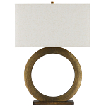 Настольная лампа с корпусом в форме кольца и прямоугольным абажуром French Ring варинант исполнения - 5 | Loft Concept в Кирове