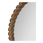 Зеркало круглое с текстурной рамой из натурального дерева  Pine Wall Mirror варинант исполнения - 3 | Loft Concept в Кирове