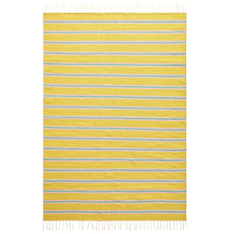 Ковер Vinridio Bо с отделкой бахромой Зеленый Желтый в Кирове | Loft Concept 