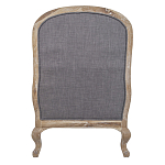 Кресло с пуфом с мягкой обивкой из льна Edward Armchair grey варинант исполнения - 3 | Loft Concept в Кирове