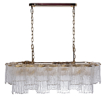 Люстра подвесная прямоугольная из рифленого стекла Fluted Glass Chandelier варинант исполнения - 2 | Loft Concept в Кирове