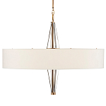 Люстра круглая с белым тканевым абажуром  White Light Diffuser варинант исполнения - 1 | Loft Concept в Кирове