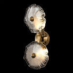 Бра с ветвистыми бронзовыми элементами и стеклянными рифлеными дисками Textured Glass Bra варинант исполнения - 2 | Loft Concept в Кирове