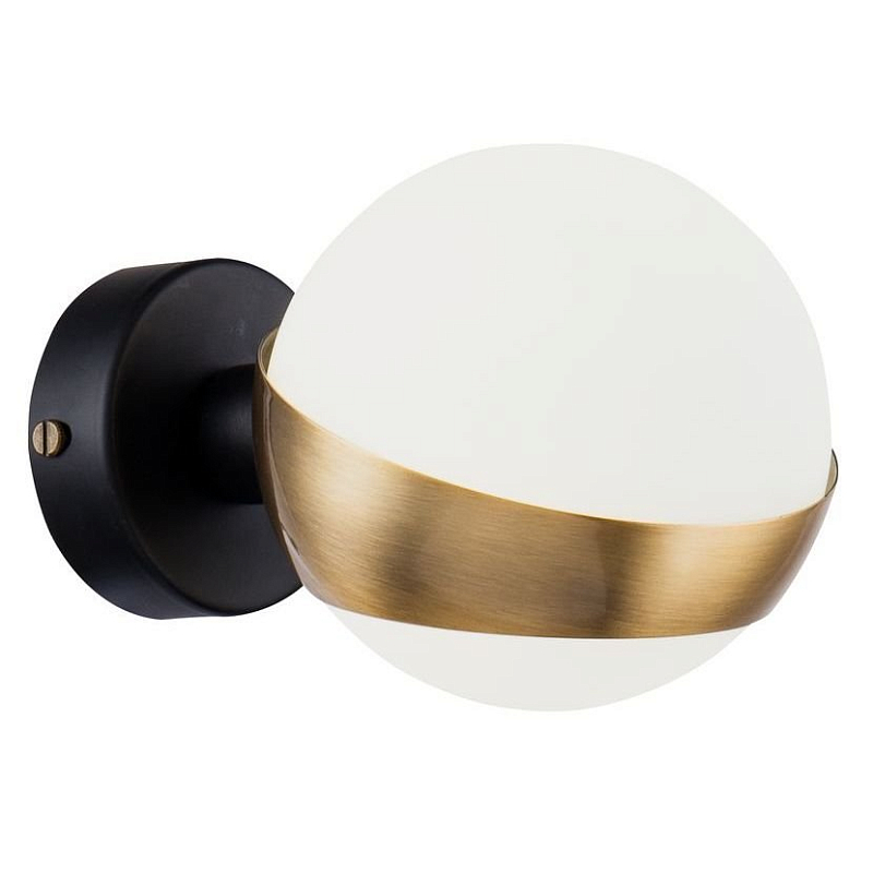 Бра Hold Ball Brass Белый Латунь Черный Бра Hold Ball Brass Белый Латунь Черный в Кирове | Loft Concept