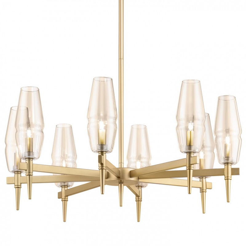 Люстра Polani Chandelier 8 Золотой Янтарь (Amber) Люстра Polani Chandelier 8 Золотой Янтарь (Amber) в Кирове | Loft Concept