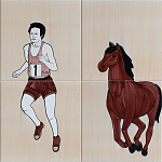 Дизайнерская плитка Конь бегун варинант исполнения - 1 | Loft Concept в Кирове