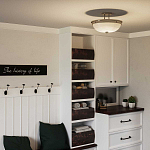 Потолочный светильник со стеклянным плафоном в виде купола Quoizel варинант исполнения - 6 | Loft Concept в Кирове