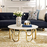 Дизайнерский журнальный столик чёрный с круглой столешницей Arycy варинант исполнения - 3 | Loft Concept в Кирове