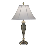 Настольная лампа с белым тканевым абажуром в форме колокола Stiffel варинант исполнения - 1 | Loft Concept в Кирове