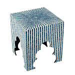 Приставной столик с инкрустацией раковинами устриц Bone Inlay варинант исполнения - 1 | Loft Concept в Кирове