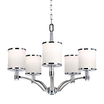 Люстра с белыми стеклянными плафонами в форме цилиндра Feiss варинант исполнения - 1 | Loft Concept в Кирове