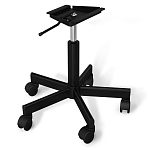 Стул с мягкой розовой обивкой из велюра и подъемно-поворотным механизмом на черных колесиках Harper Pink варинант исполнения - 4 | Loft Concept в Кирове