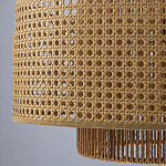 Подвесной светильник с абажуром из плтеного бамбука Light Inside the Cell варинант исполнения - 8 | Loft Concept в Кирове