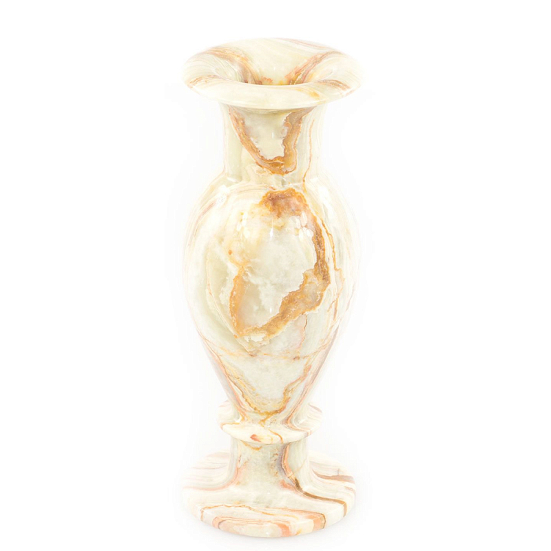 Ваза настольная из натурального оникса Stone Vase Бежевый Бронзовый Ваза настольная из натурального оникса Stone Vase Бежевый Бронзовый в Кирове | Loft Concept